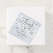 Snowflakes Winter Boy Baby shower Dank u Bedankjes Labels (In situ)