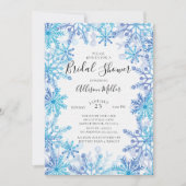 Snowflakes Winter Bridal Shower Kaart (Voorkant)