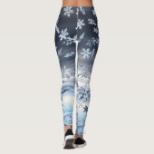 Snowflakes Winter Holiday Leggings (Achterkant)