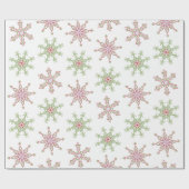 Snowflakes Winter Modern Stylish Holiday Kerstmis Cadeaupapier (Vlak)