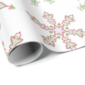 Snowflakes Winter Modern Stylish Holiday Kerstmis Cadeaupapier (Rol Hoek)