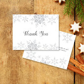 Snowflakes Winter Vrijgezellenfeest Dank u Bedankkaart