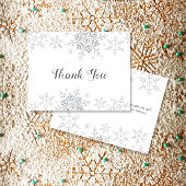 Snowflakes Winter Vrijgezellenfeest Dank u Bedankkaart