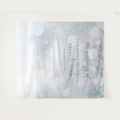 Snowflakes Winter Weddenschap Foto Booth Backdrop Wandkleed (Voorkant (horizontaal))