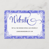 Snowflakes Winter Wedding Website Carte d'informat (Devant)