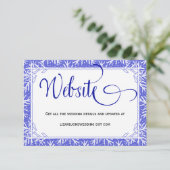 Snowflakes Winter Wedding Website Carte d'informat (Debout devant)