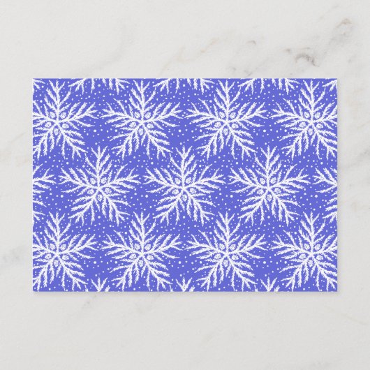 Snowflakes Winter Wedding Website Carte d'informat (Dos)