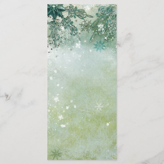 Snowflakes Winter Wonderland Holiday Sparkt Menu (Dos)