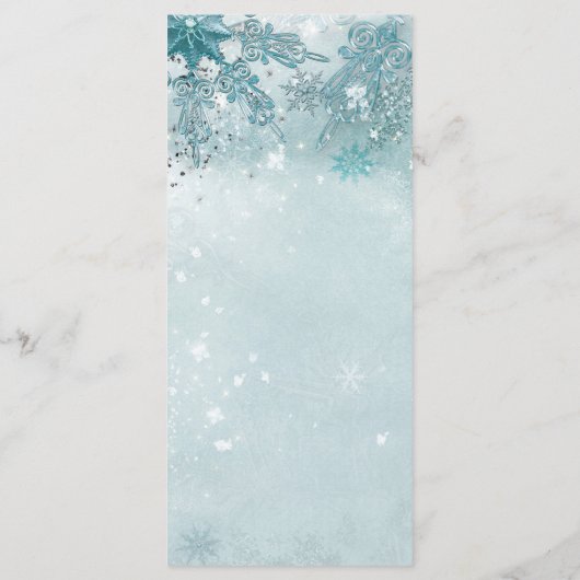 Snowflakes Winter Wonderland Holiday Sparkt Menu (Dos)