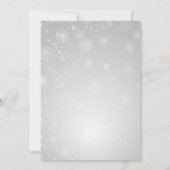 Snowflakes winterbruiloft kaart (Achterkant)