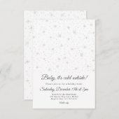 Snowflakes winterfeestfeestdag kaart (Voorkant / Achterkant)