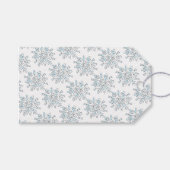 Snowflakes, wintersneeuwstorm cadeaulabel (Voorkant (Horizontaal))