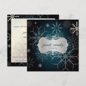 Snowflakes, winterweddenschappen kaart (Voorkant / Achterkant)