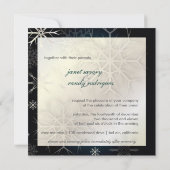 Snowflakes, winterweddenschappen kaart (Achterkant)