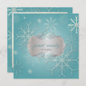 Snowflakes, winterweddenschappen kaart (Voorkant / Achterkant)