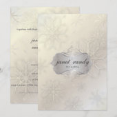 Snowflakes, winterweddenschappen kaart (Voorkant / Achterkant)