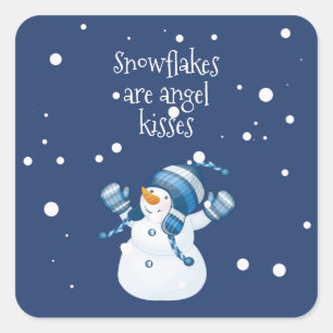 Snowflakes zijn Angel Kisses Vierkante Sticker