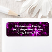 SnowflakesPurple Background Return Address Labels (Insitu)