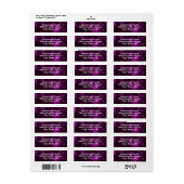 SnowflakesPurple Background Return Address Labels (Full Sheet)