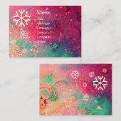 SNOWFLAKS IN SILVER-SPARKLES VISITEKAARTJE (Voorkant / Achterkant)