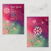 SNOWFLAKS IN SILVER-SPARKLES VISITEKAARTJE (Voorkant / Achterkant)