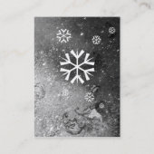 SNOWFLAKS IN SILVER-SPARKLES VISITEKAARTJE (Achterkant)