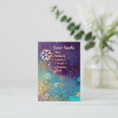 SNOWFLAKS IN SILVER-SPARKLES VISITEKAARTJE (Staand voorkant)