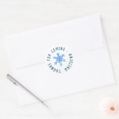 Snowflex blauw kinder naam sticker (Envelop)