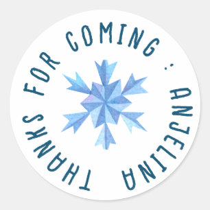 Snowflex bleu enfants nom autocollant