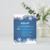 Snowflon bleu blanc mariage d'hiver RSVP (Debout devant)