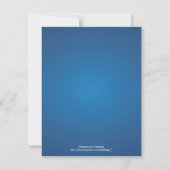 Snowflon bleu blanc mariage d'hiver RSVP (Dos)