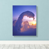 Snowghosts in de Whitefish Range of Montana Canvas Afdruk (Insitu (Houten vloer))