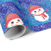 Snowgirl Merry Kerstmis Cadeaupapier (Rol Hoek)
