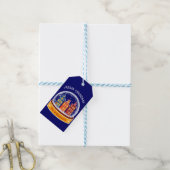 Snowglobe Amsterdam Village Kerst Cadeaulabel (Met Touw)