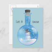 Snowglobe flask feestdagenkaart (Voorkant / Achterkant)