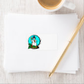 Snowglobe Gepersonaliseerd kerstlabels Etiket (Insitu)