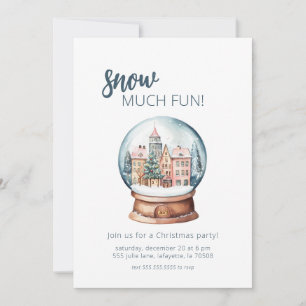 Snowglobe Snow Veel leuke kerstfeest uitnodiging