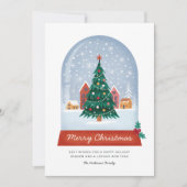 Snowglobe-Wenskaart Feestdagenkaart (Voorkant)