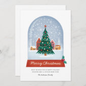 Snowglobe-Wenskaart Feestdagenkaart (Voorkant / Achterkant)