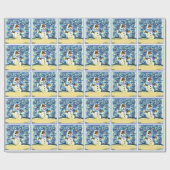 Snowie Snowman Cadeaupapier (Vlak)