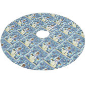 Snowie Snowman Fleece Kerstboom Rok (Gekanteld)