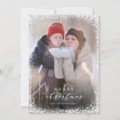 Snowin Joyeux Portrait de Noël Carte de vacances (Devant)