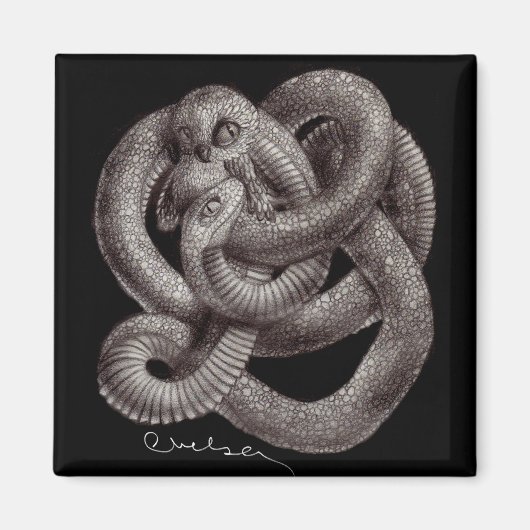 "Snowl" Eco Koelkast Magneet (Voorkant)