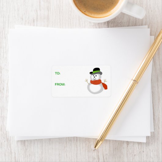 Snowman1 Stickers cadeaux (En situation)