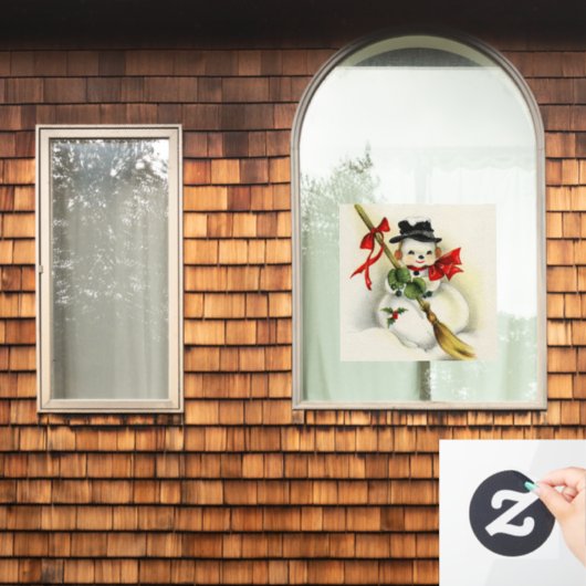 Snowman 001 raamsticker (Huis Raam)