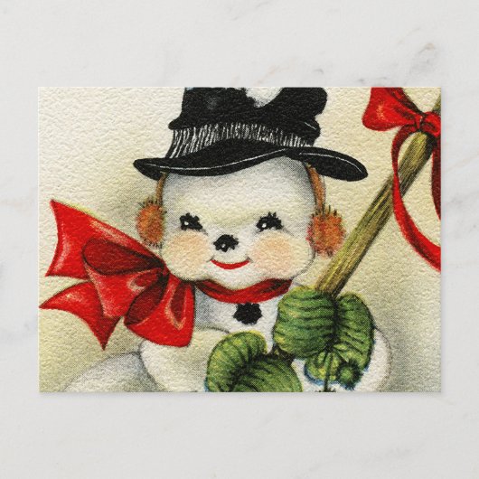 Snowman 004 briefkaart (Voorkant)