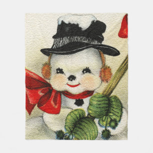 Snowman 004 fleece deken