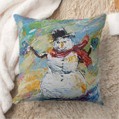 Snowman 20" x 20" Oreiller de neige de Noël Snowma (Couverture)