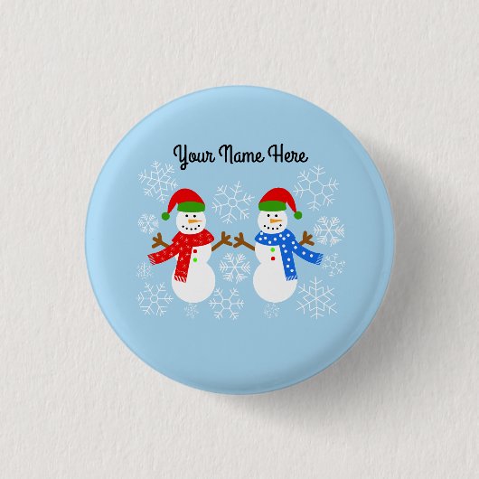 Snowman #3 Button (Voorkant)