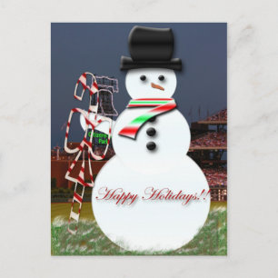Snowman à la carte postale de Ball Park